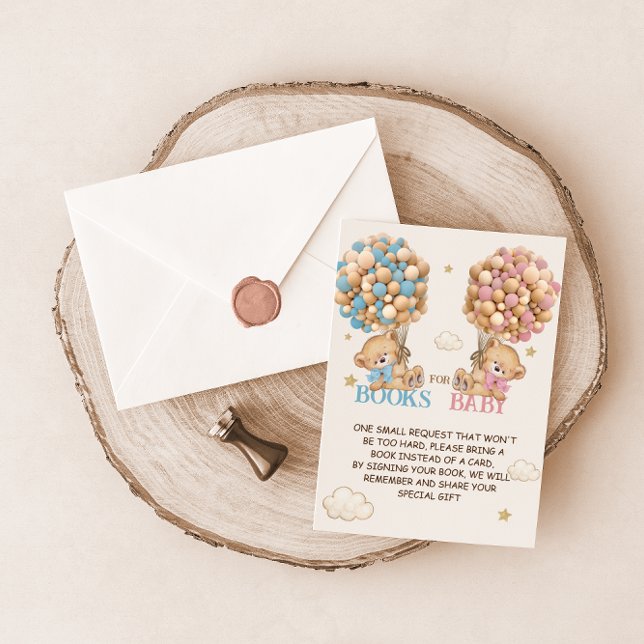 Tarjeta De Recepción Bear Balloons Bearly Wait Book Request (Subido por el creador)
