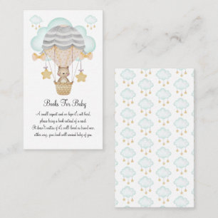 Tarjeta De Recepción Bear Balones De Aire Caliente Libros Azules Para B