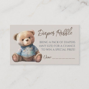 Tarjeta De Recepción Bear el boleto moderno Boho Baby Shower Diaper Raf