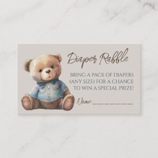 Tarjeta De Recepción Bear el boleto moderno Boho Baby Shower Diaper Raf