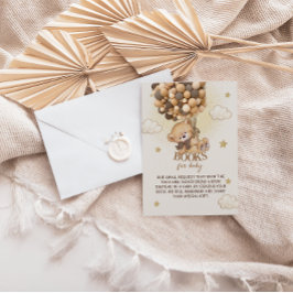 Tarjeta De Recepción Bear globos solicitud de libro marrón beige