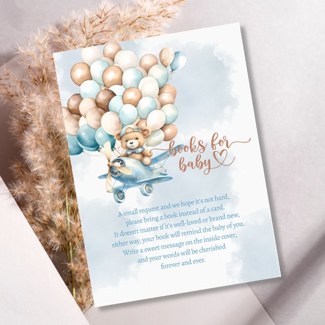 Tarjeta De Recepción Bearly Wait Baby Shower Books for Baby (Books for baby enclosure card for baby shower, We can bearly wait baby shower)