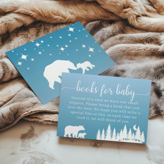 Tarjeta De Recepción Bearly Wait Blue Books for Baby Card (Subido por el creador)