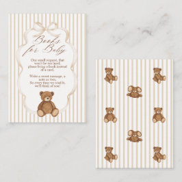 Tarjeta De Recepción Bearly Wait Elegant Baby Shower book request