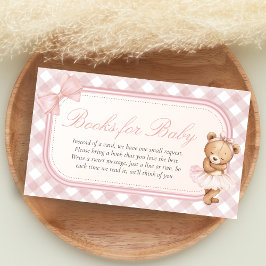 Tarjeta De Recepción Bearly Wait Elegant Bear Shower Books for Baby