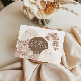 Tarjeta De Recepción Bearly Wait Teddy Bear Neutral Diaper Raffle