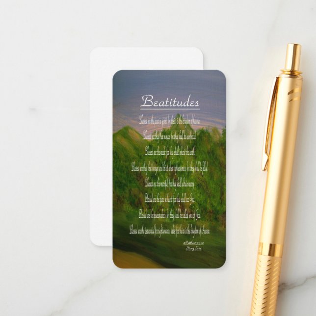 Tarjeta De Recepción Beatitudes (Anverso/Reverso In Situ)
