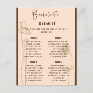 Tarjeta De Recepción Beba si juego de Bachelorette Party