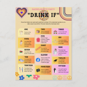 Tarjeta De Recepción Beba si juego de Bachelorette Party