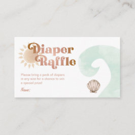 Tarjeta De Recepción Bebé a bordo de Baby Shower Diaper Raffle