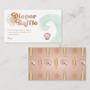 Tarjeta De Recepción Bebé a bordo de Baby Shower Diaper Raffle