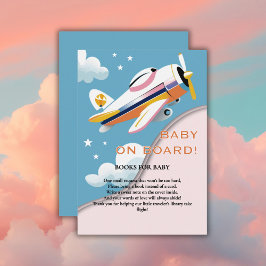 Tarjeta De Recepción Bebé a bordo del Baby Shower de avión moderno de a