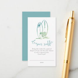 Tarjeta De Recepción Bebé a bordo Diaper Raffle Boy Shower