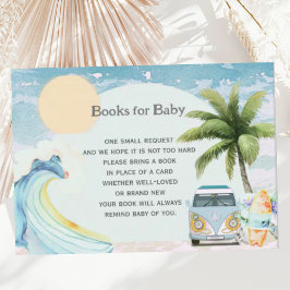 Tarjeta De Recepción Bebé a bordo Retro Surfing Beach Baby Shower