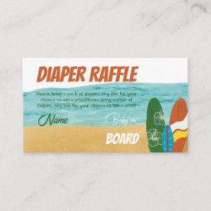 Tarjeta De Recepción Bebé a bordo Surf Beach Baby Shower Diaper Game