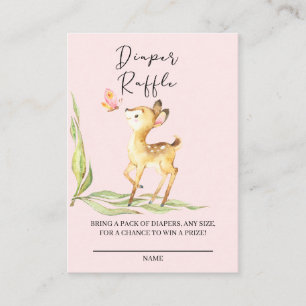 Tarjeta De Recepción Bebé Adorable Deer Diaper Ticket