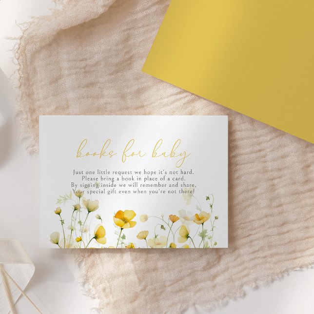 Tarjeta De Recepción Bebé Amarillo En Bloom Libros De Flores Silvestres (Subido por el creador)