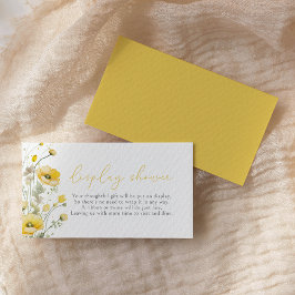 Tarjeta De Recepción Bebé Amarillo En Flor Silvestre De Bloom