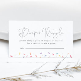 Tarjeta De Recepción Bebé arcoiris lindo Rasplante ducha Diaper Raffle