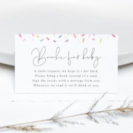 Tarjeta De Recepción Bebé arcoiris lindo salpicado libros de ducha para