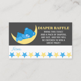 Tarjeta De Recepción Bebé azul durmiente niño oso pañal Raffle Entradas