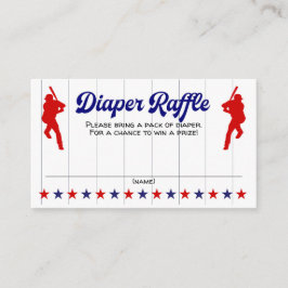 Tarjeta De Recepción Bebé, Béisbol, Billete De Raffle De Diaper