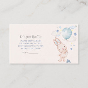 Tarjeta De Recepción Bebé Conejo Shower Niño, Rifa de Pañales