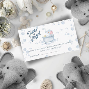 Tarjeta De Recepción Bebé de Burbujas Azules Celebración de Shower Anim