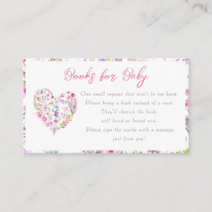Tarjeta De Recepción Bebé de corazón rosado en libros de sangre para be