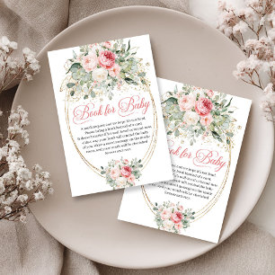 Tarjeta De Recepción Bebé de Ensueño Libro Rosa Pálido Solicitud Baby S