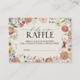 Tarjeta De Recepción Bebé de flores silvestres presionado Raffle