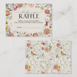 Tarjeta De Recepción Bebé de flores silvestres presionado Raffle