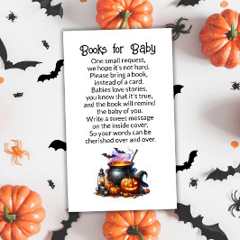 Tarjeta De Recepción Bebé de Halloween prepara libros para bebé