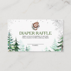 Tarjeta De Recepción Bebé de Invierno Está Frío Afuera Rifra de Pañales