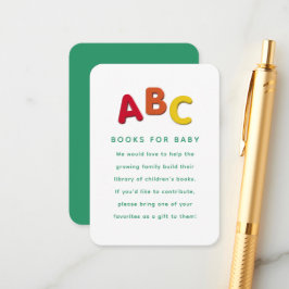 Tarjeta De Recepción Bebé de la ducha solicitud ABC lindo colorido