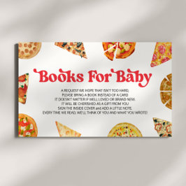 Tarjeta De Recepción ¡Bebé de rebanada! Pizza Baby Shower Libros Para B