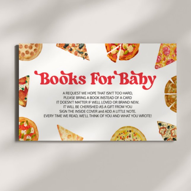 Tarjeta De Recepción ¡Bebé de rebanada! Pizza Baby Shower Libros Para B (Subido por el creador)