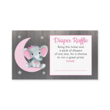 Bebe Elephant Diaper raffance ticket Moon Star Pin