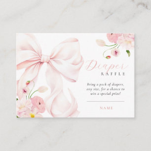 Tarjeta De Recepción Bebé en Bloom Baby Shower Diaper Raffle