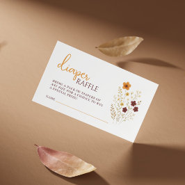 Tarjeta De Recepción Bebé en Bloom Baby Shower Diaper Raffle