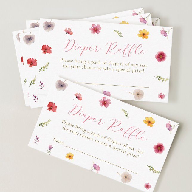 Tarjeta De Recepción Bebé en Bloom Baby Shower Diaper Raffle (Subido por el creador)