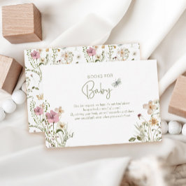 Tarjeta De Recepción Bebé en Bloom Book Request Chica Baby Shower