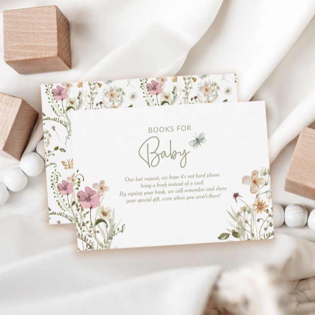 Tarjeta De Recepción Bebé en Bloom Book Request Chica Baby Shower (Subido por el creador)