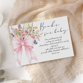 Tarjeta De Recepción Bebé en Bloom construye libros de Baby Shower para