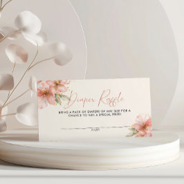 Tarjeta De Recepción Bebé en Bloom Diaper Raffle Baby Shower Floral