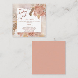 Tarjeta De Recepción Bebé en Bloom Pampas Solicitud de libro de hierbas