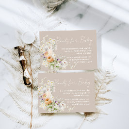 Tarjeta De Recepción Bebé en Bloom Wildflower Solicitud de un libro de 