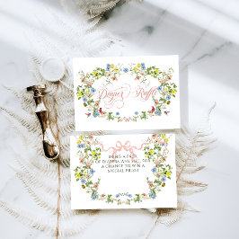 Tarjeta De Recepción Bebé en el Baby Shower Chica Floral de Bow Rosado