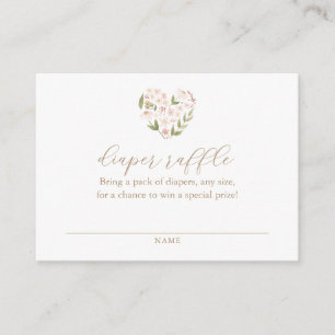 Tarjeta De Recepción Bebé en el boleto de pañales Baby Shower de Bloom