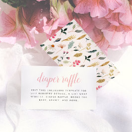 Tarjeta De Recepción Bebé en el Chica Floral de Bloom Baby Shower